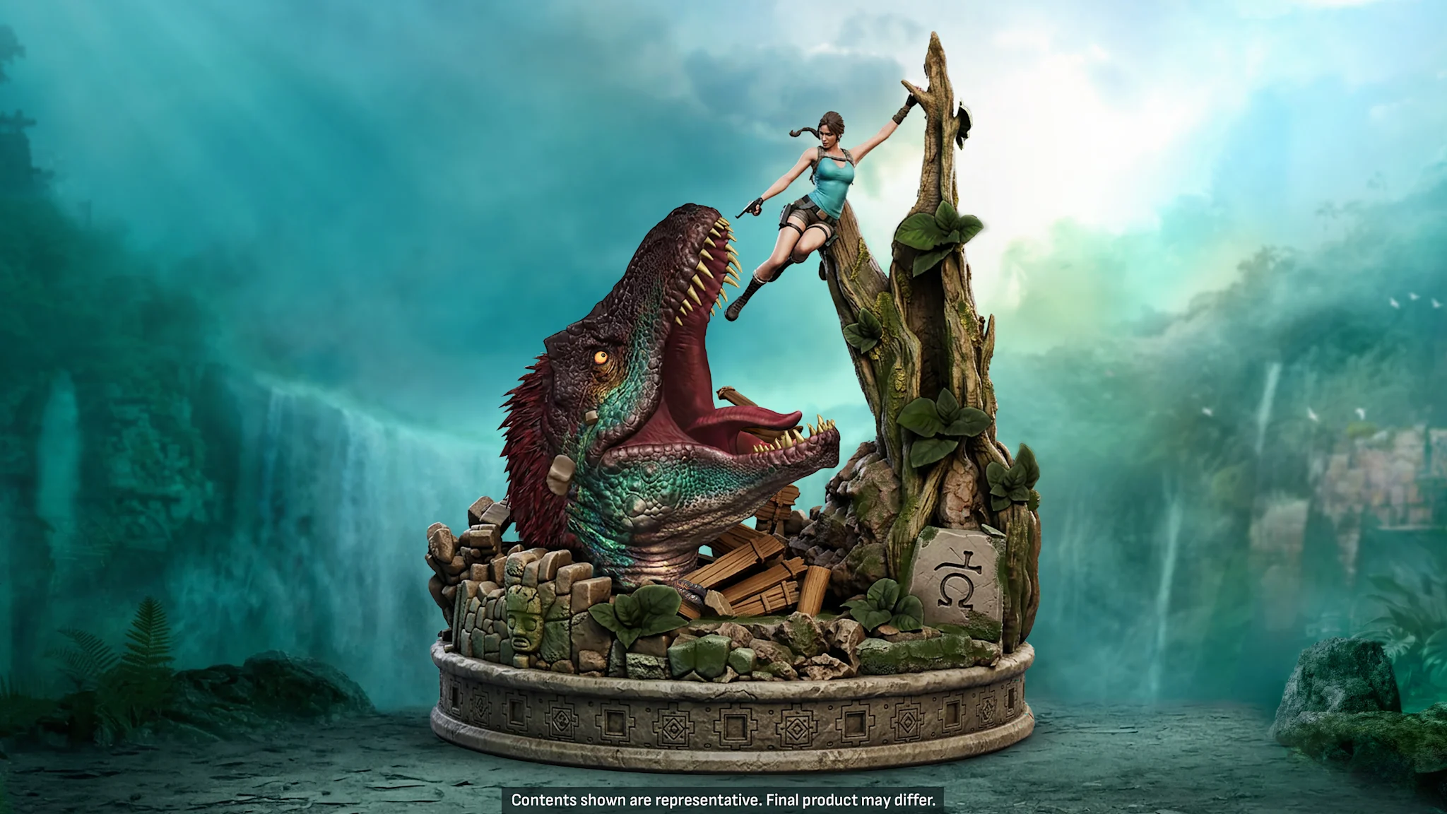 Official Tomb Raider Collector Edition T-Rex Statue image