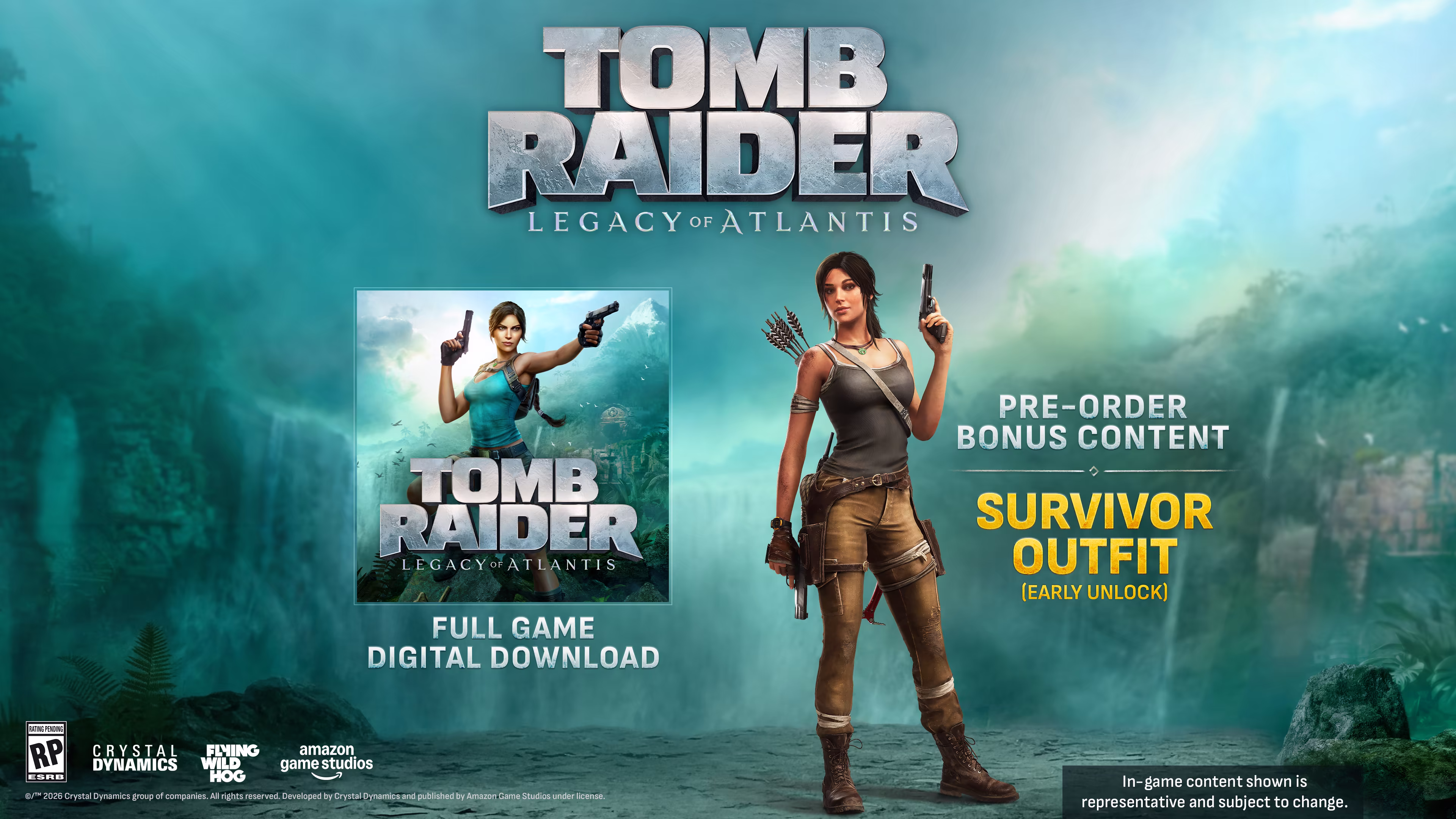 Official Tomb Raider: Legacy of Atlantis pre-order artwork